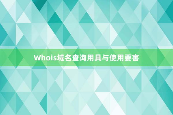Whois域名查询用具与使用要害